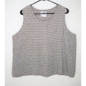 FLAX De Soleil 1998 Tank Top Textured Linen M